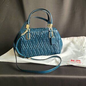 COACH Madison Twisted Leather Mini Satchel - TEAL